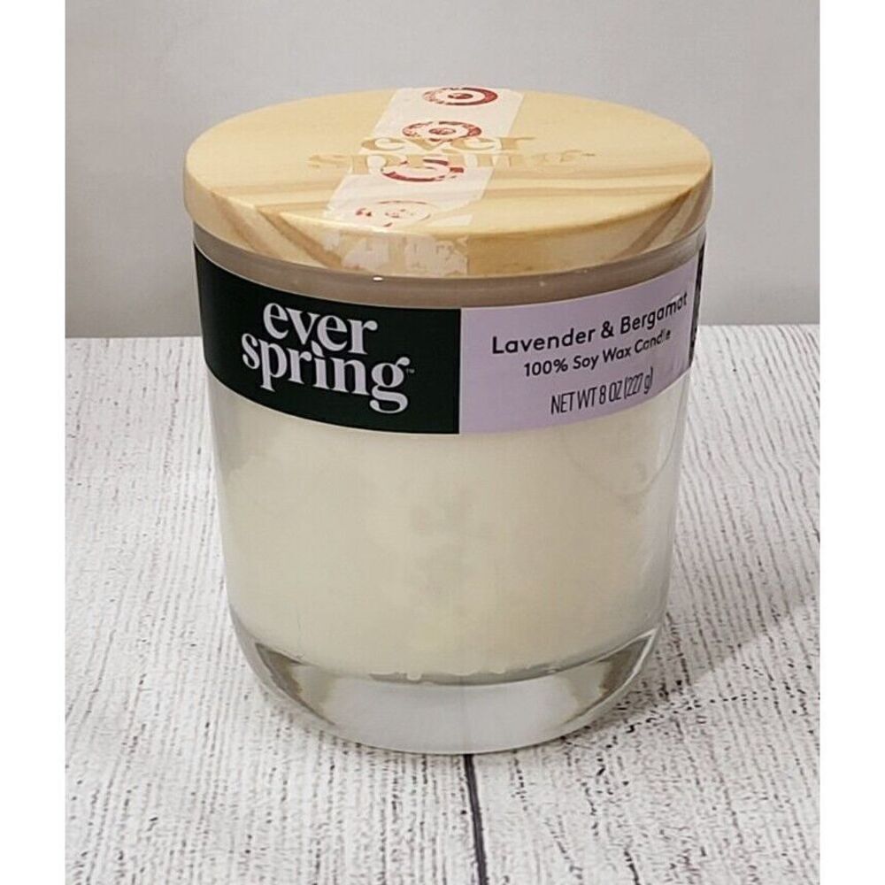 Ever Spring Lavender & Bergamot 2 Wick 100% Soy Wax Candle 8 oz